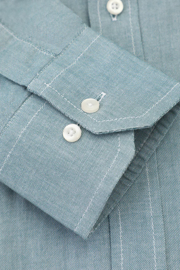 Green Self Textured Casual Shirt - Image 3