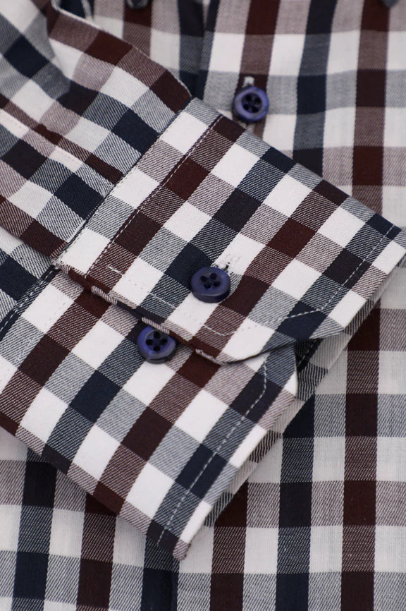 Multicolor Gingham Check Casual Shirt - Image 3