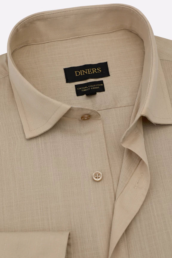 Fawn Self Textured Casual Shirt - Image 2