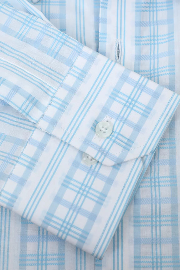 Blue Check Casual Shirt - Image 3