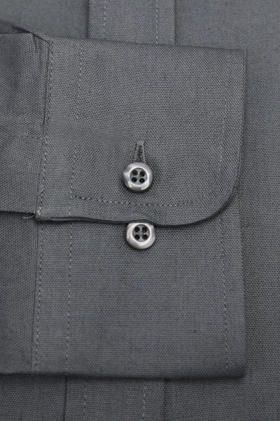 Dark Grey Self Casual Shirt - Image 3