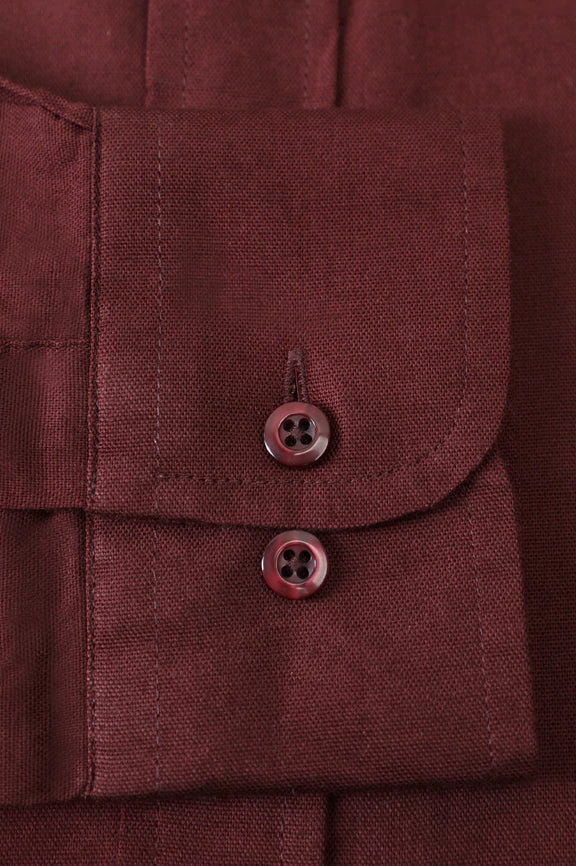 Maroon Self Textured Casual Shirt - Image 3