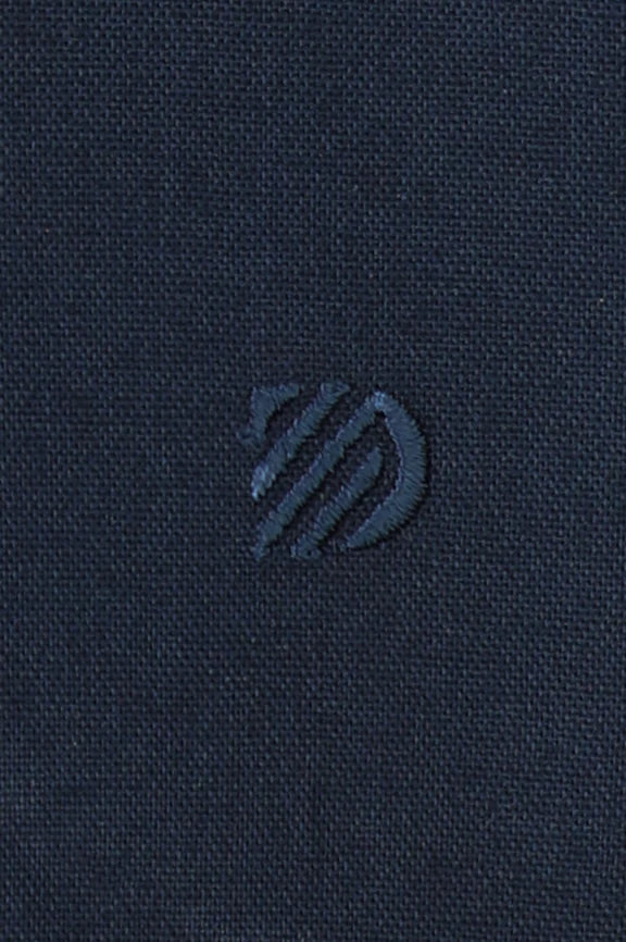 Navy Blue Self Textured Casual Shirt - Image 4