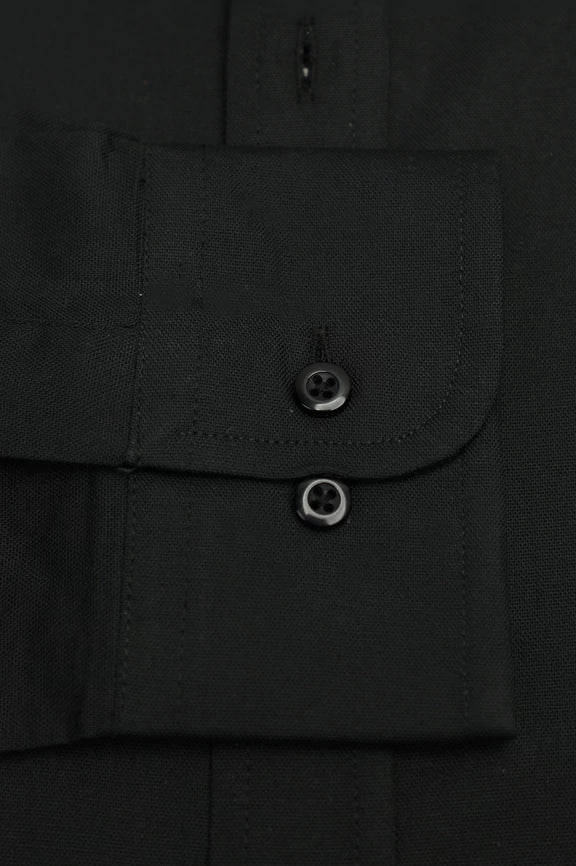 Black Self Textured Casual Shirt - Image 3