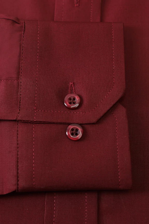 Maroon Self Textured Casual Shirt - Image 3