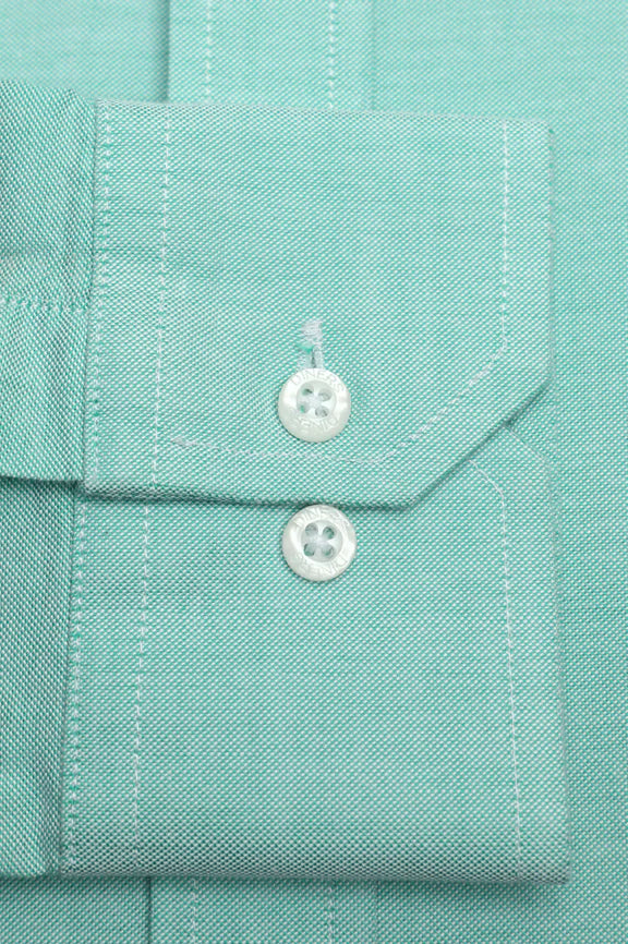 Green Plain Casual Shirt - Image 4