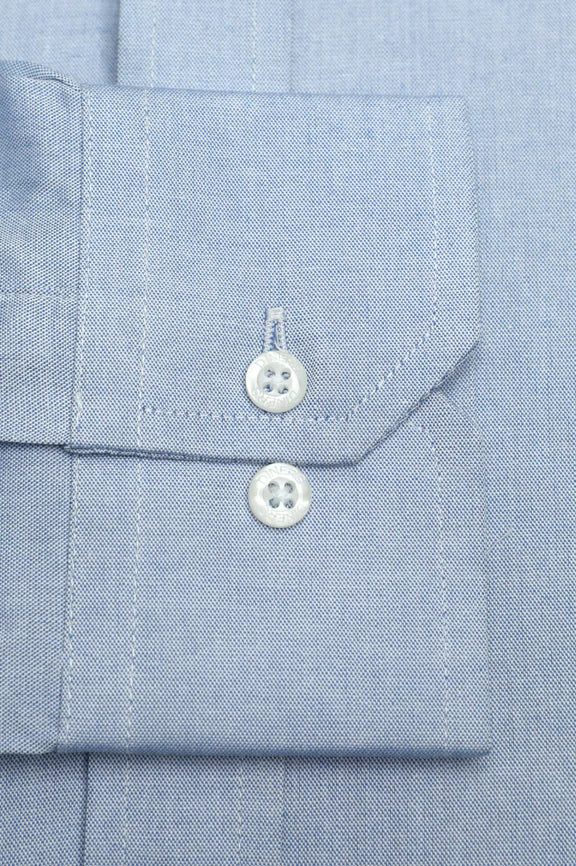 Sky Blue Plain Casual Shirt - Image 4