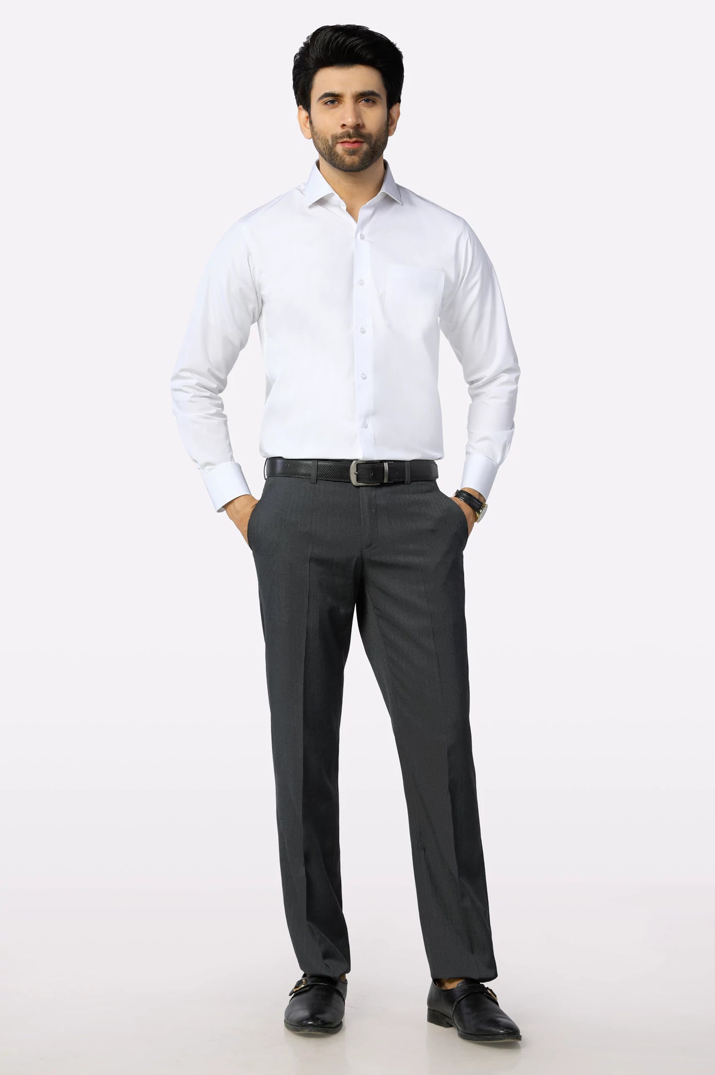 White Plain Formal Autograph Shirt - Image 2
