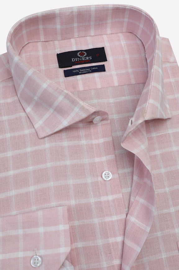 Light Pink Check Formal Autograph Shirt - Image 2