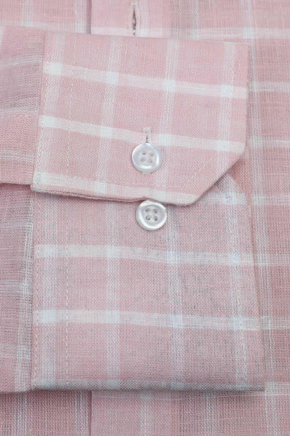 Light Pink Check Formal Autograph Shirt - Image 4