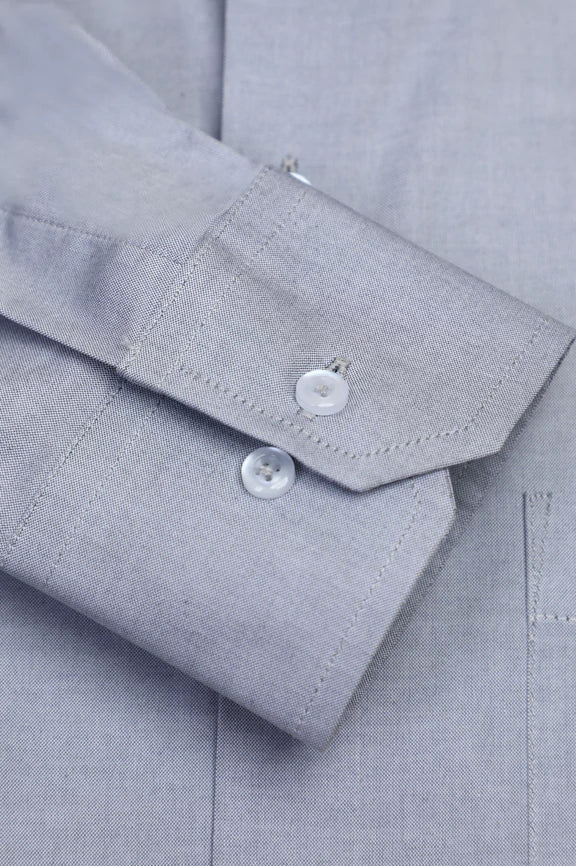 Dark Grey Self Formal Autograph Shirt - Image 3