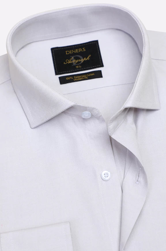 Light Grey Self Formal Autograph Shirt - Image 2