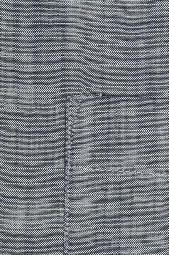 Dark Blue Formal Autograph Linen Shirt - Image 4