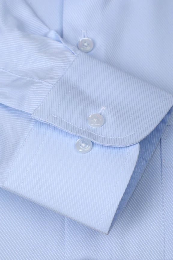 Sky Blue Dobby Self Formal Autograph Shirt - Image 3