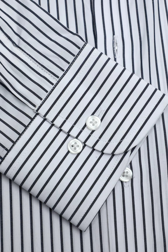 White Pinstripes Formal Autograph Shirt - Image 3