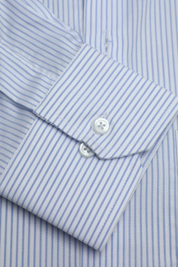 Blue Stripes Formal Autograph Shirt - Image 3