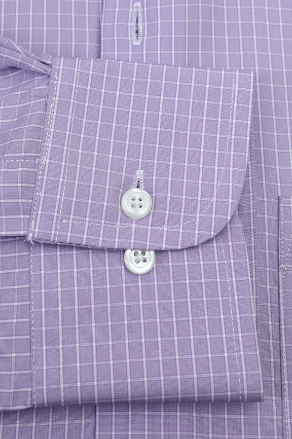 Purple Check Formal Autograph Shirt - Image 4