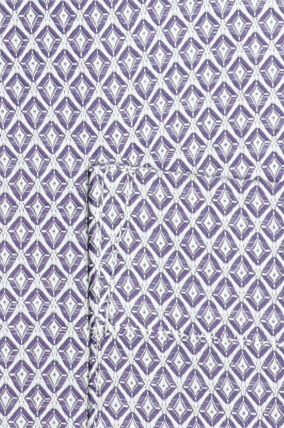 Purple Diamond Patterned Formal Autograph Shirt - Image 4