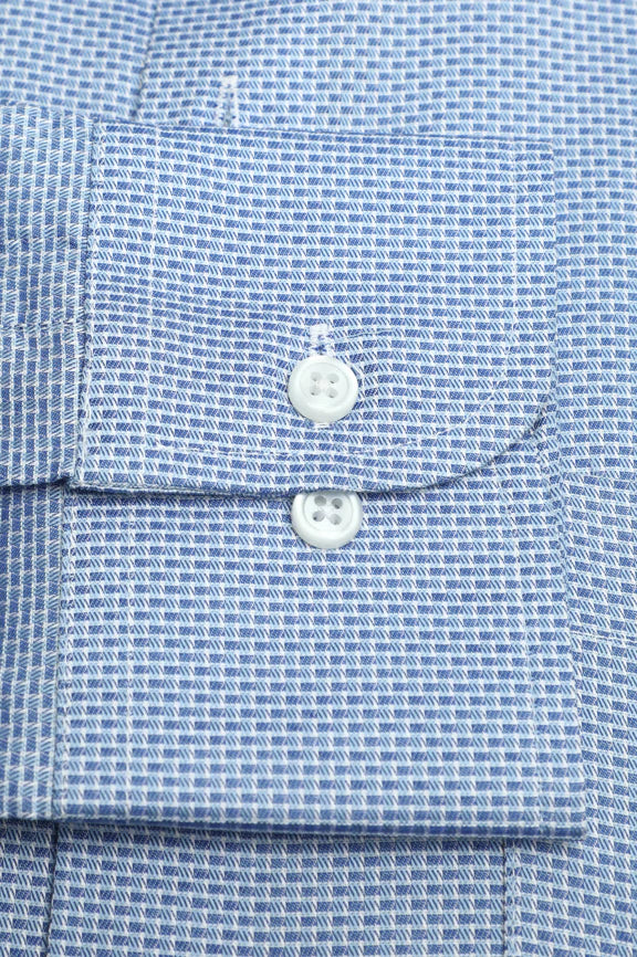 Blue Houndstooth Formal Autograph Shirt - Image 3