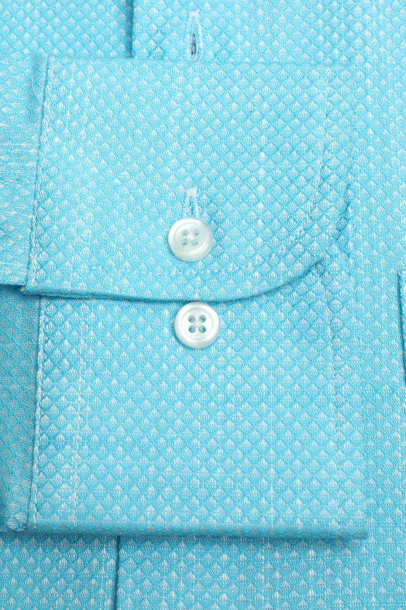 Sky Blue Self Formal Autograph Shirt - Image 3