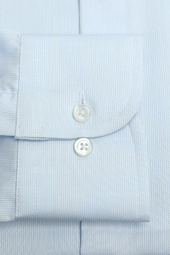 Sky Blue Self Formal Autograph Shirt - Image 3