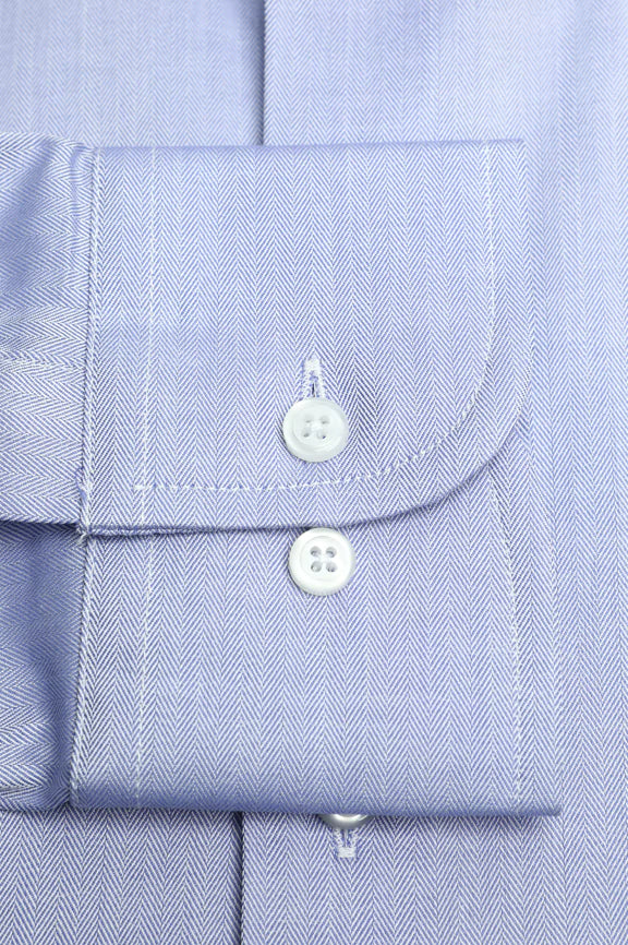 Blue Self Chevron Formal Autograph Shirt - Image 3