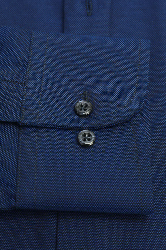 Blue Self Formal Autograph Shirt - Image 3