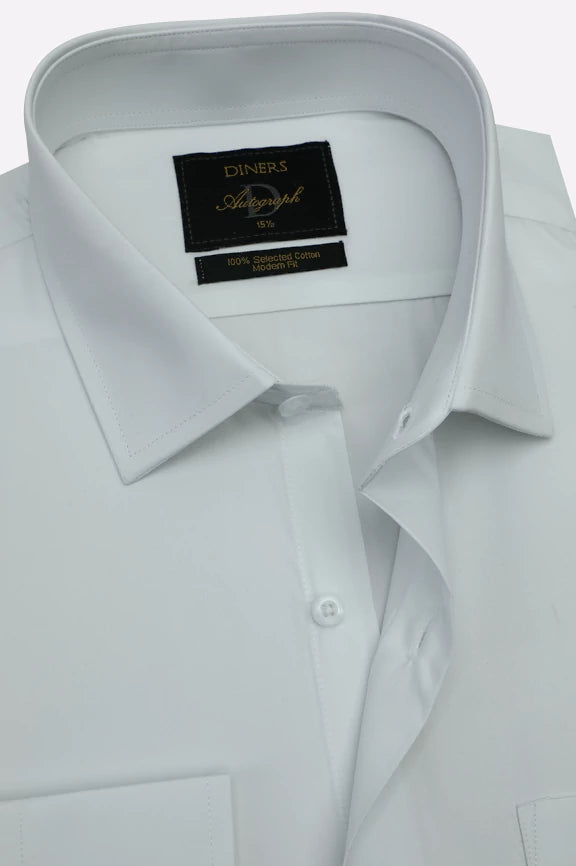 White Plain Formal Autograph Shirt - Image 2