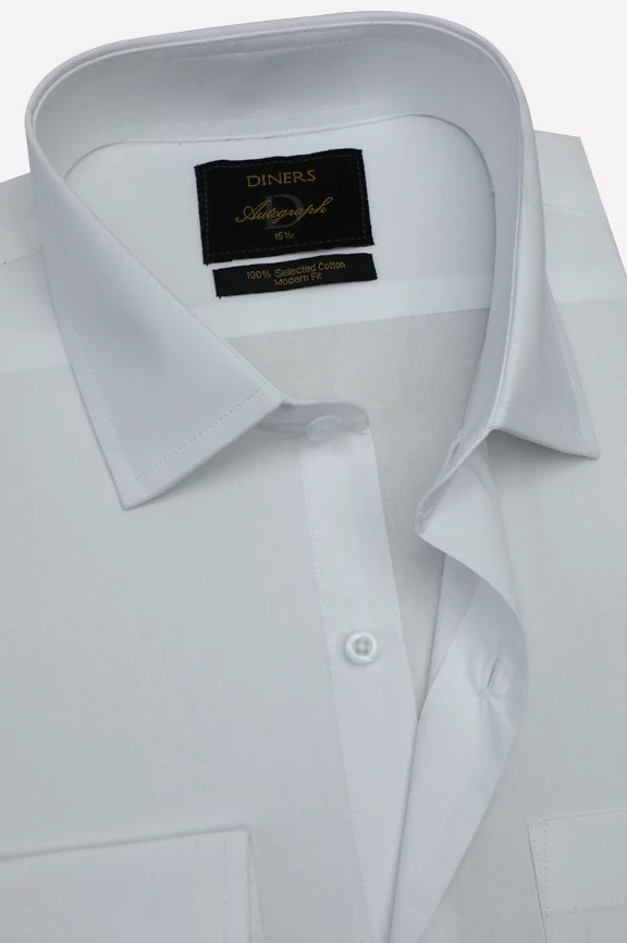White Plain Formal Autograph Shirt - Image 2