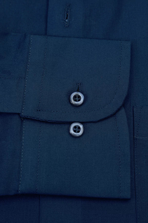 Blue Plain Formal Autograph Shirt - Image 3