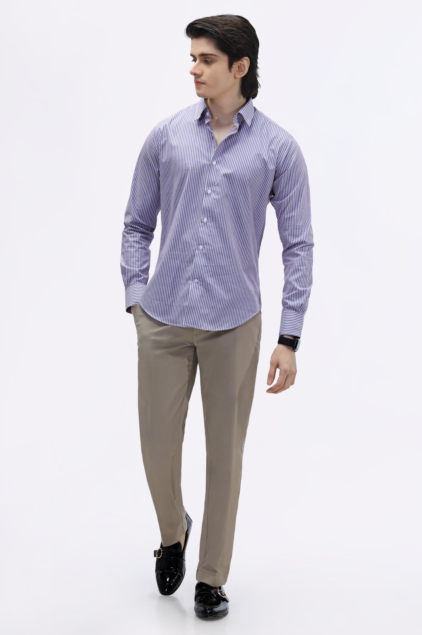 Multicolor Pencil Stripe Casual Milano Shirt - Image 2