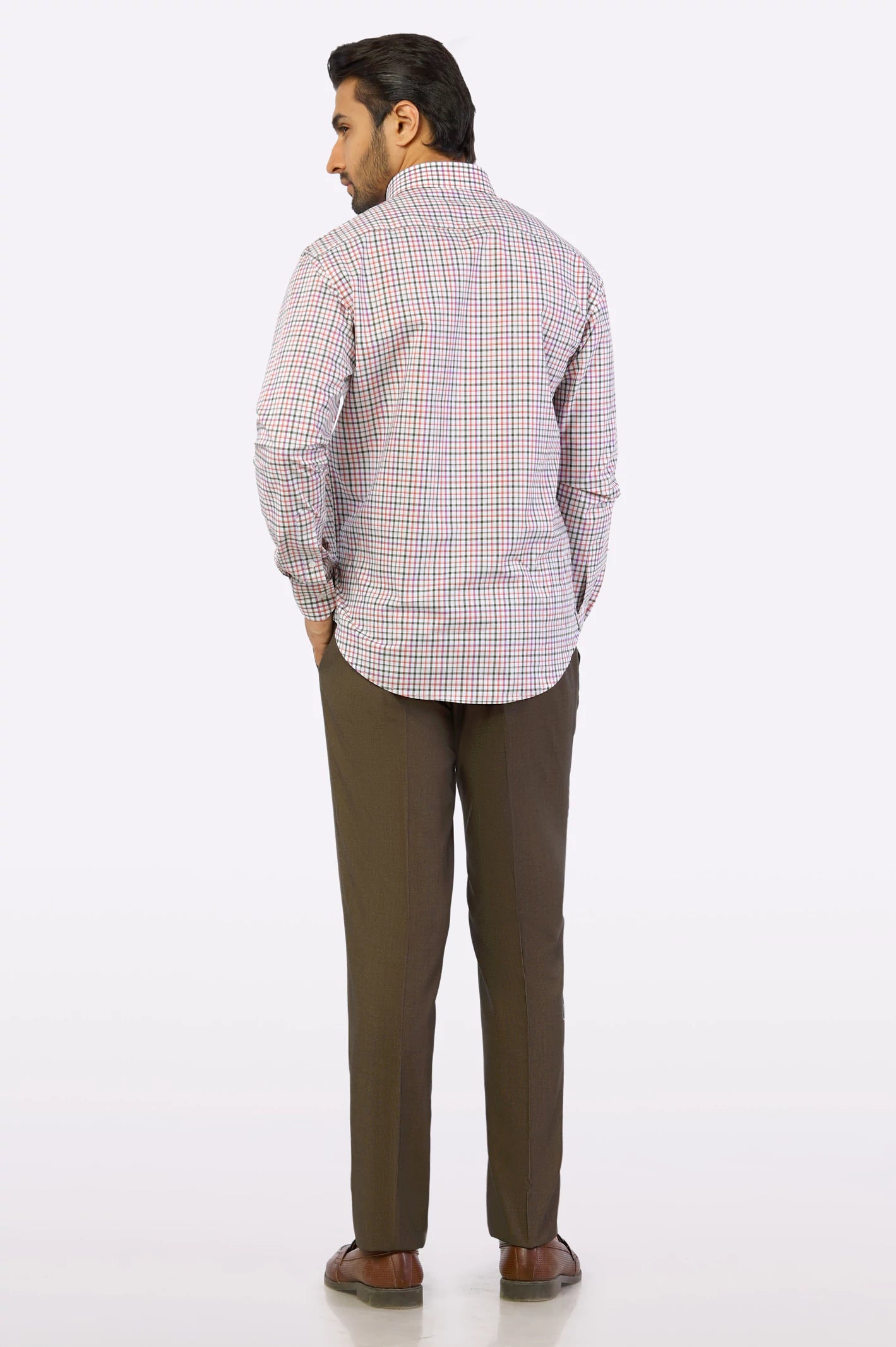 Multicolor Gingham Check Casual Shirt - Image 3