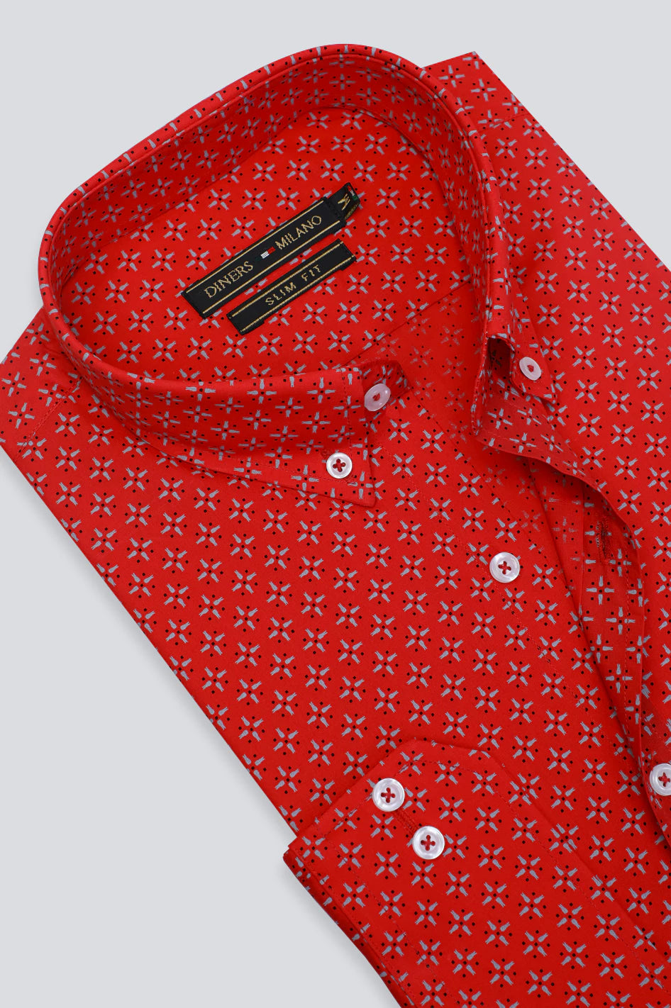 Red Dot Printed Casual Shirt - Image 2