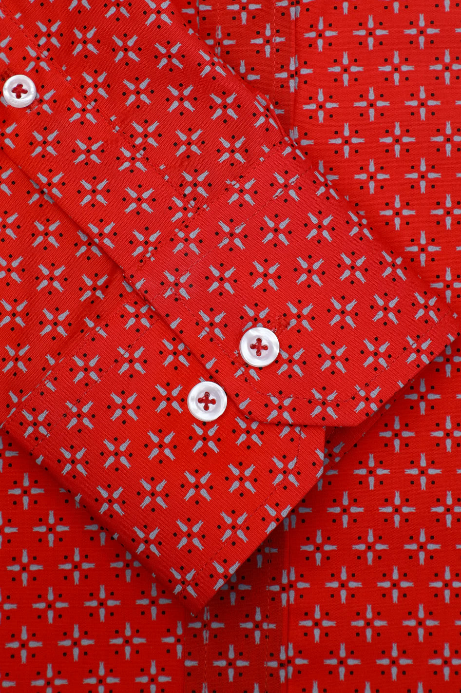 Red Dot Printed Casual Shirt - Image 3