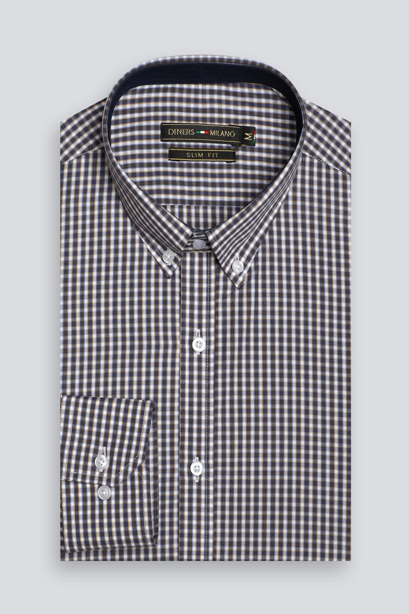 Multicolor Mini-Check Casual Shirt