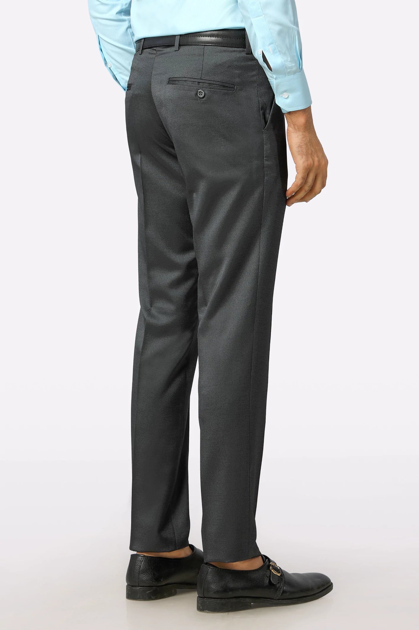 Grey Slim Fit Trouser - Image 3