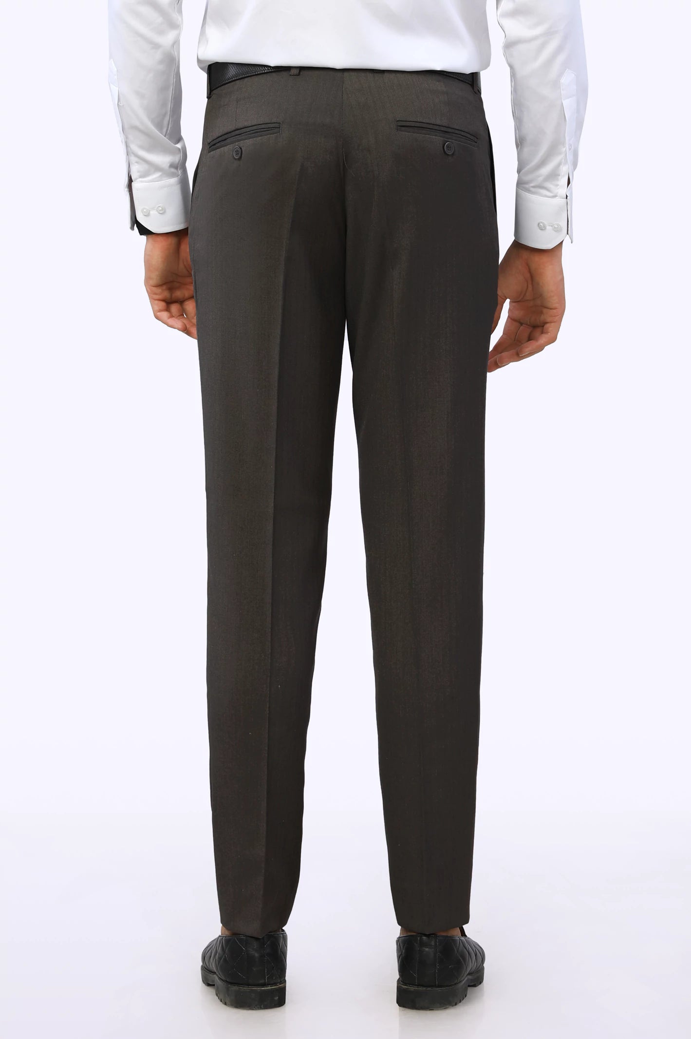 Brown Smart Fit Formal Trouser - Image 3