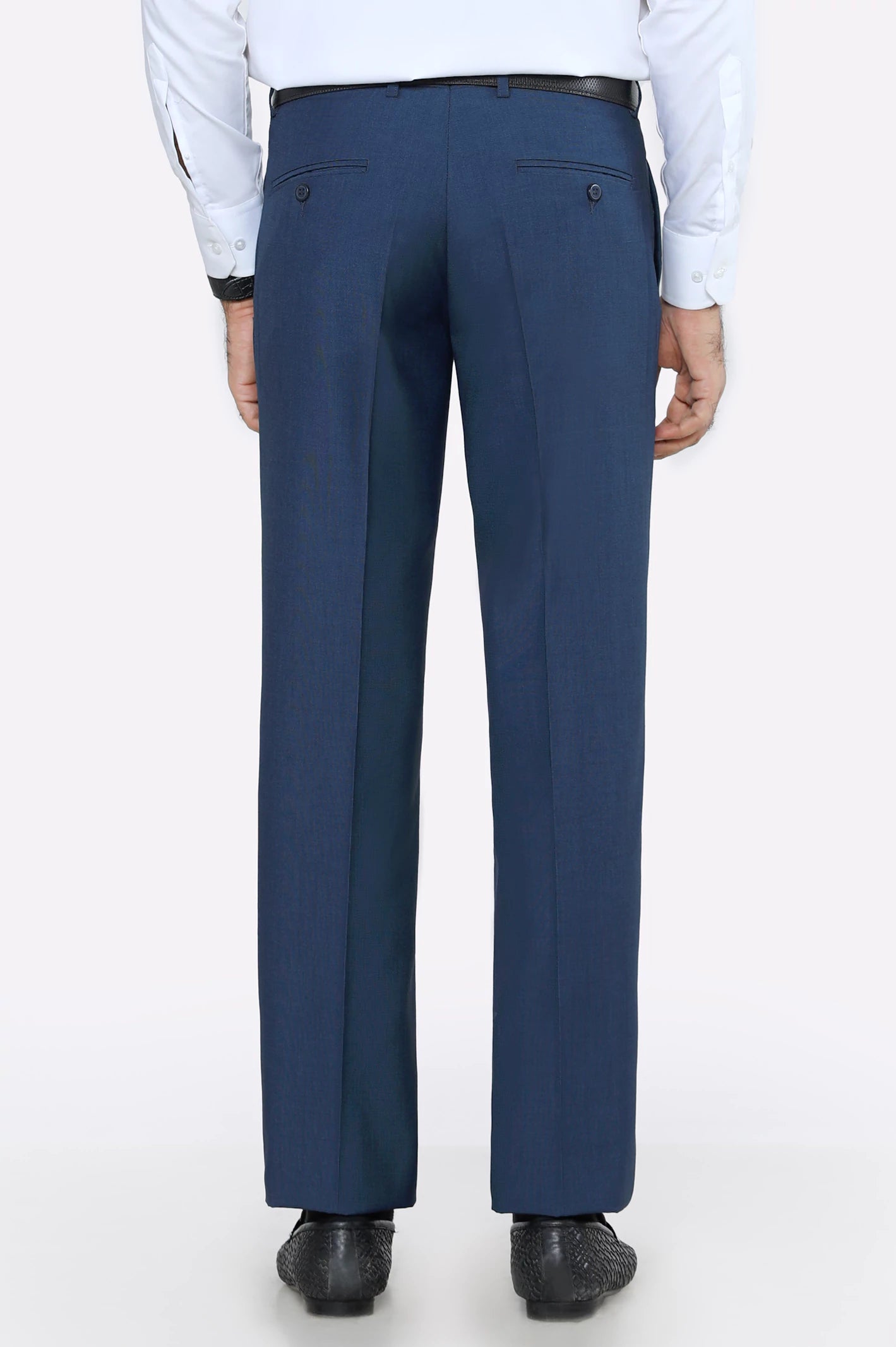 Royal Blue Smart Fit Formal Trouser - Image 3