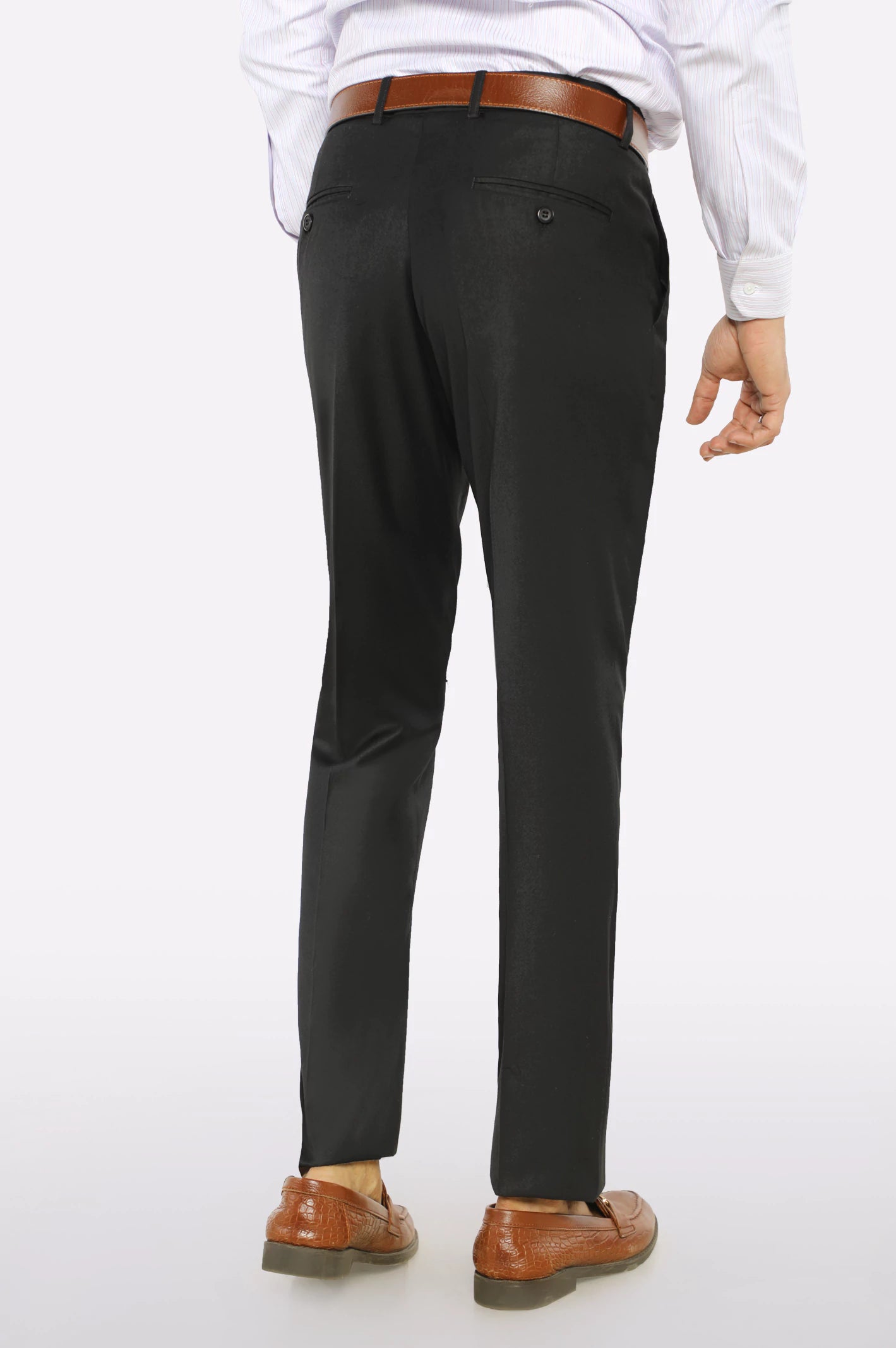 Black Regular Fit Formal Trouser - Image 3