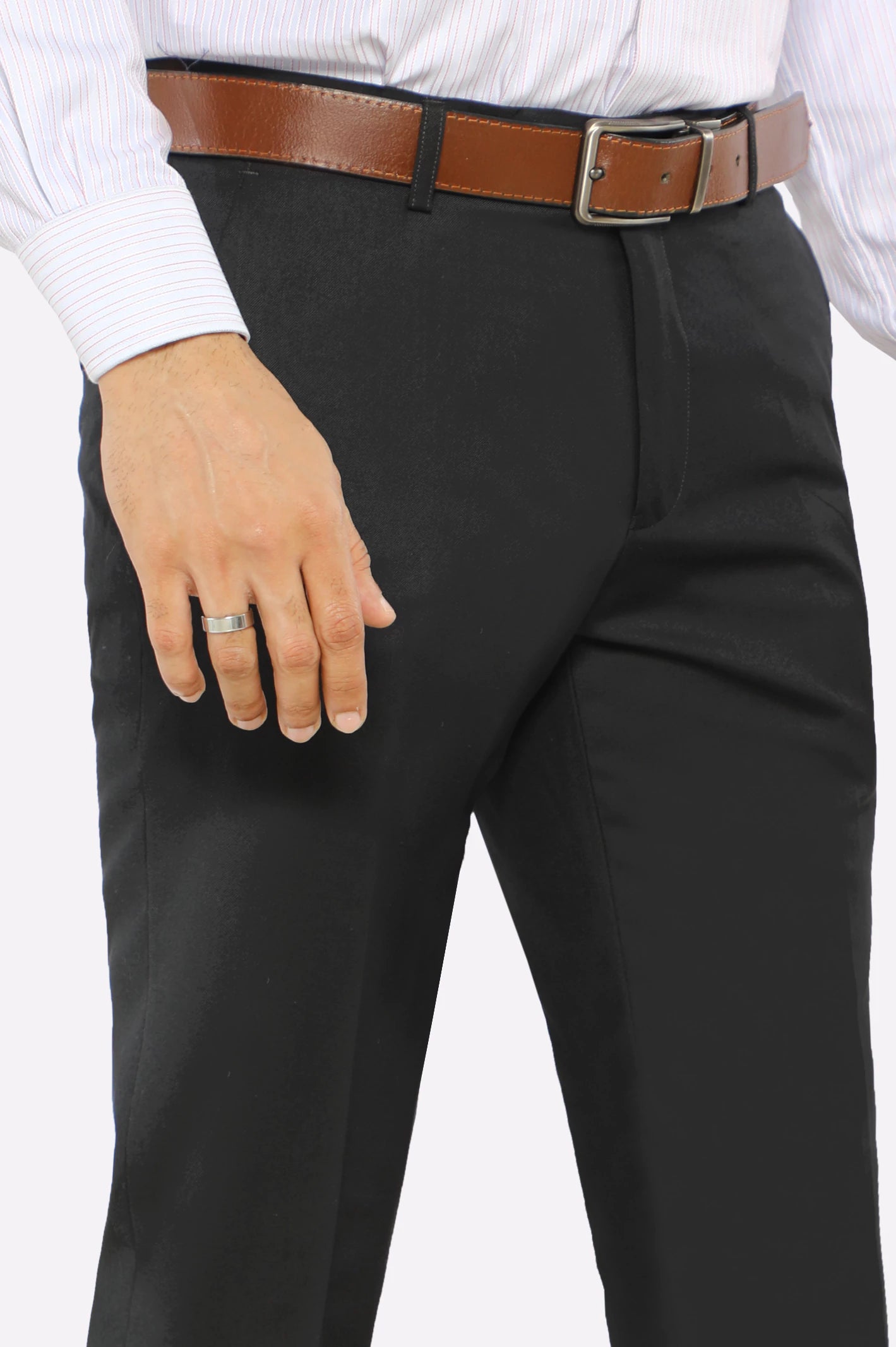 Black Slim Fit Formal Trouser - Image 2