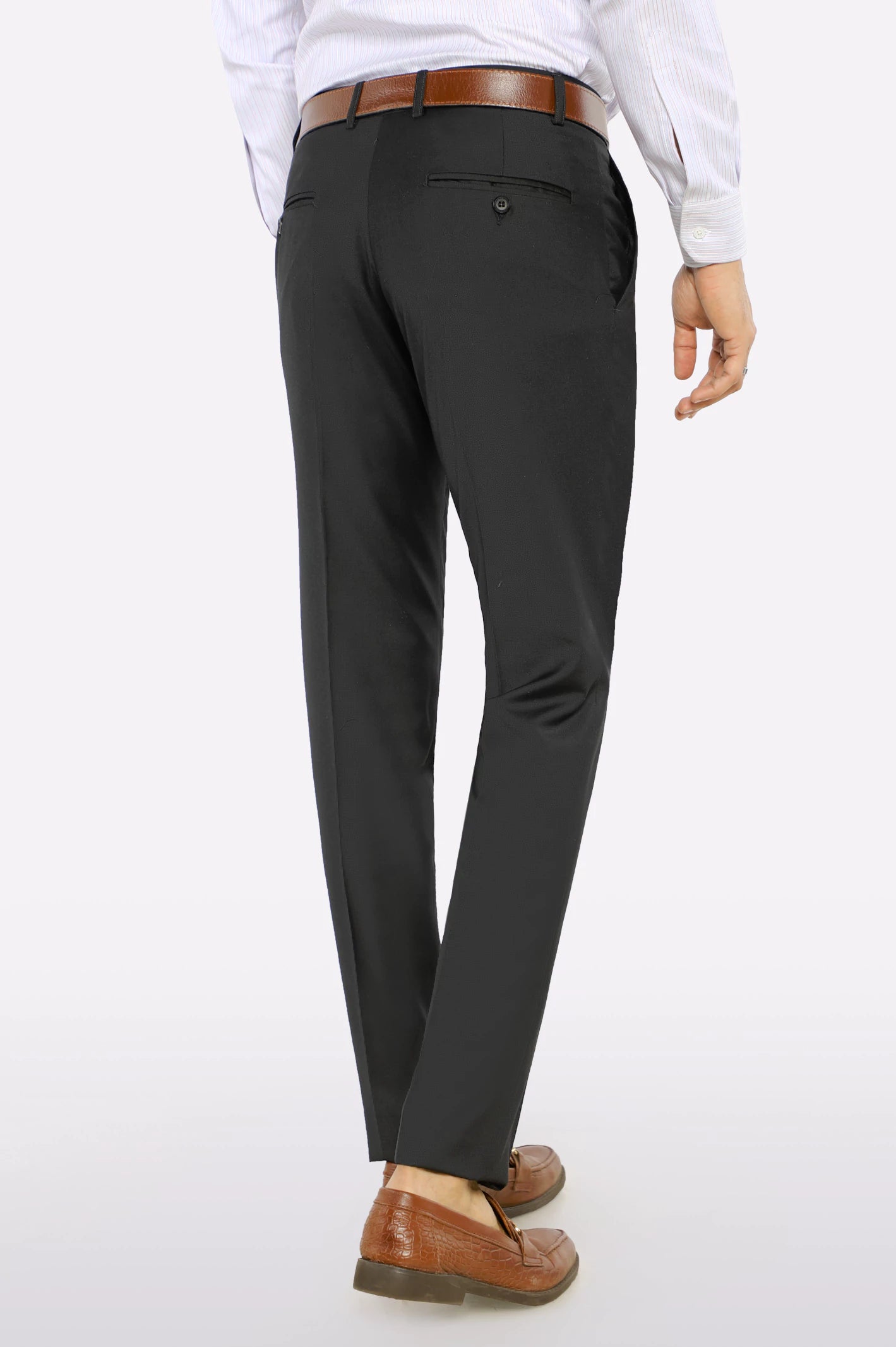 Black Slim Fit Formal Trouser - Image 3