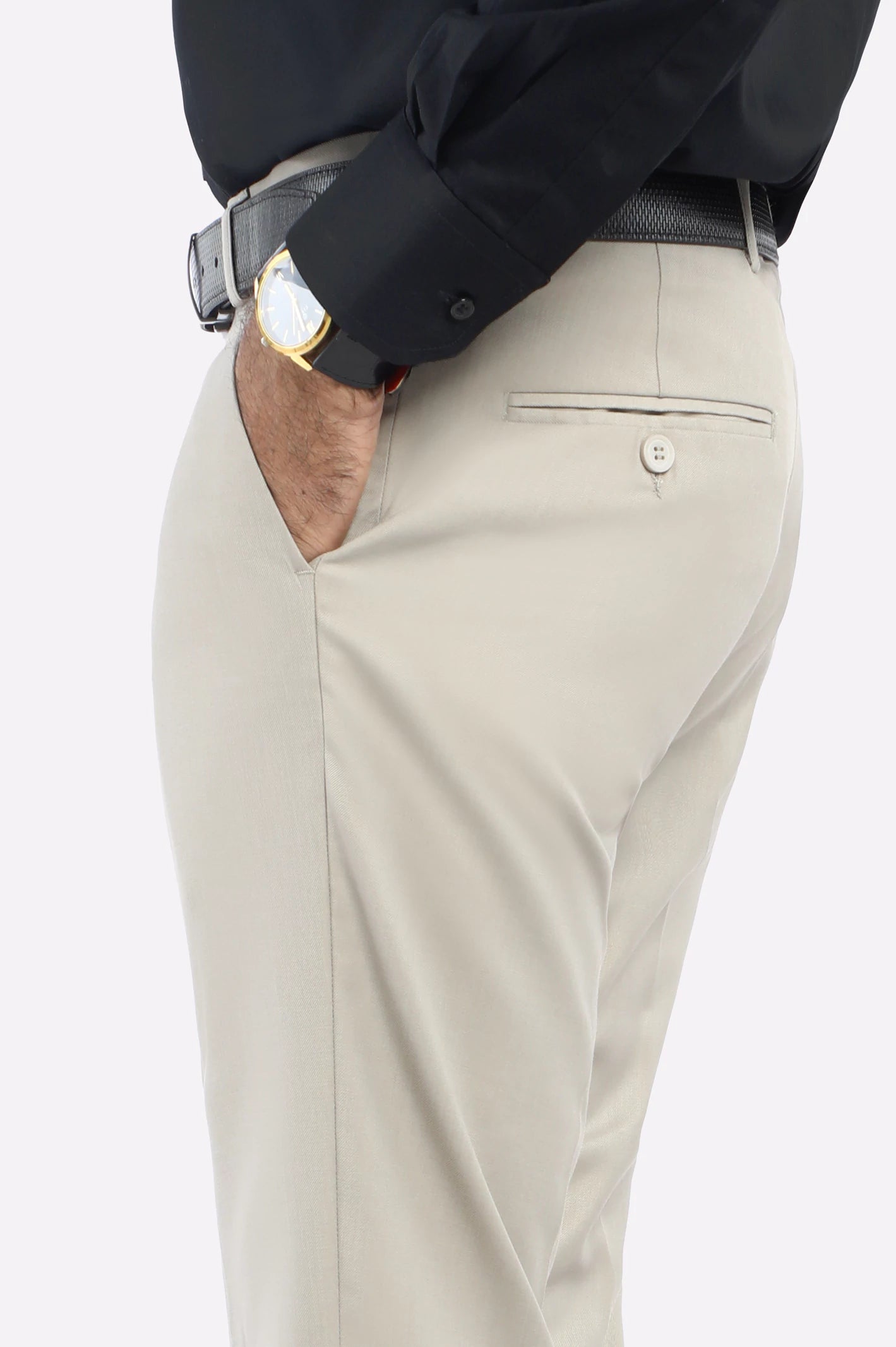 Fawn Slim Fit Formal Trouser - Image 2