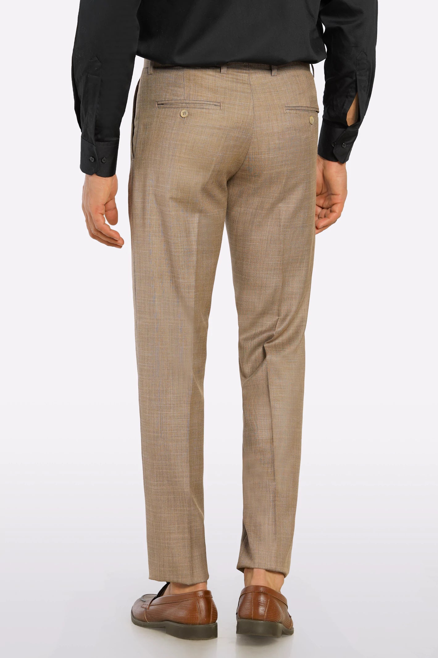 Brown Smart Fit Formal Trouser - Image 3