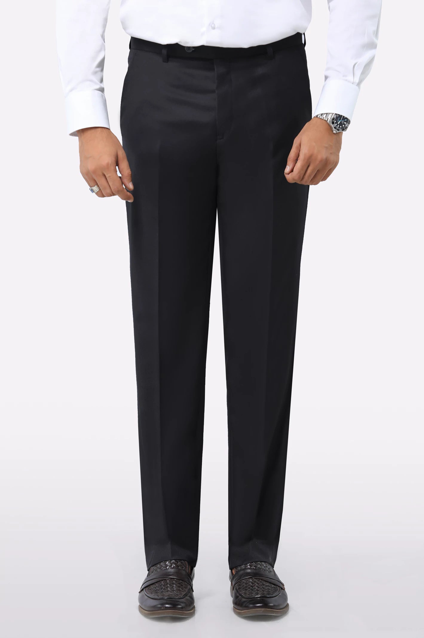 Black Regular Fit Formal Trouser