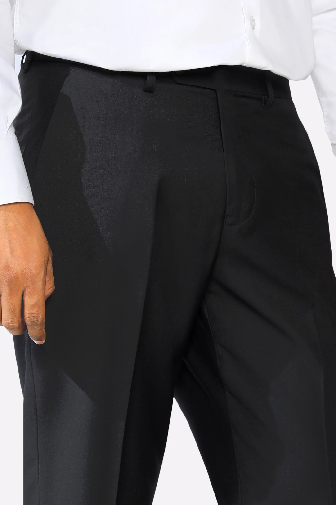 Black Regular Fit Formal Trouser - Image 2