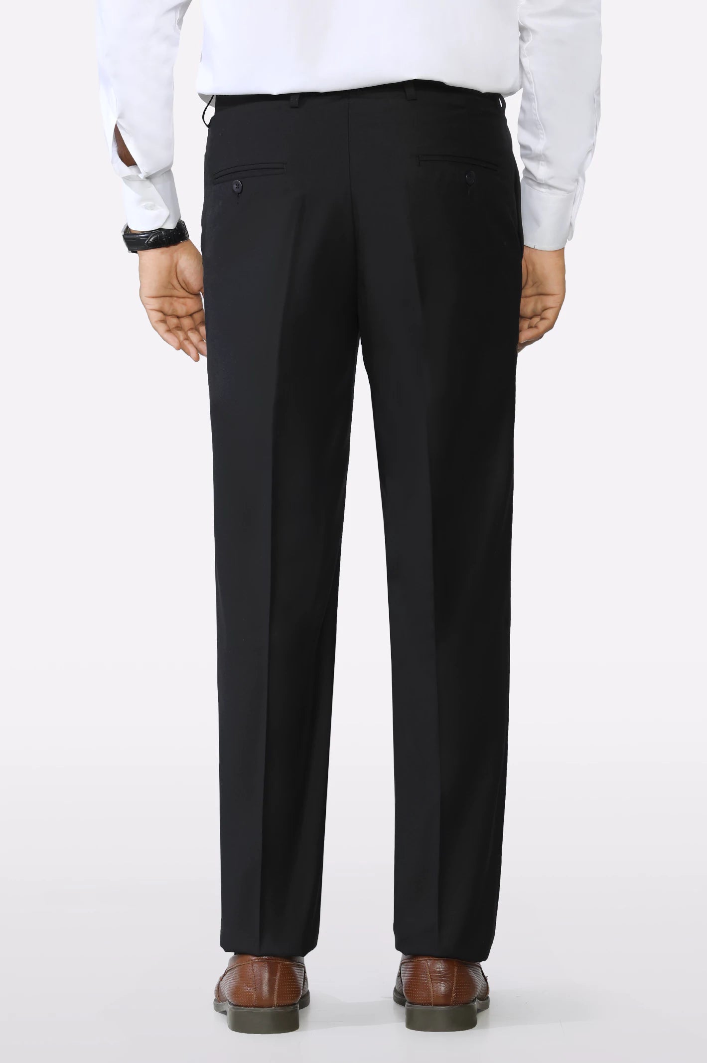 Black Regular Fit Formal Trouser - Image 3