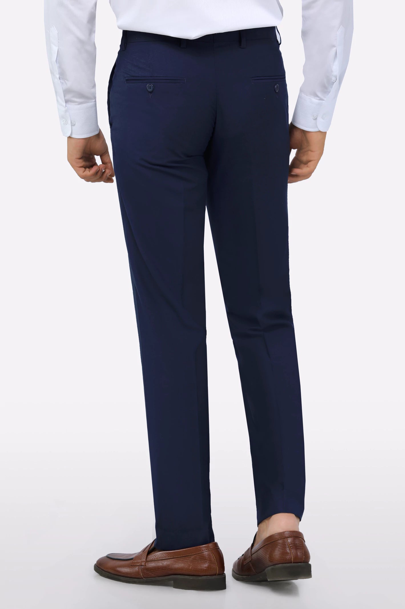 Navy Blue Smart Fit Formal Trouser - Image 3