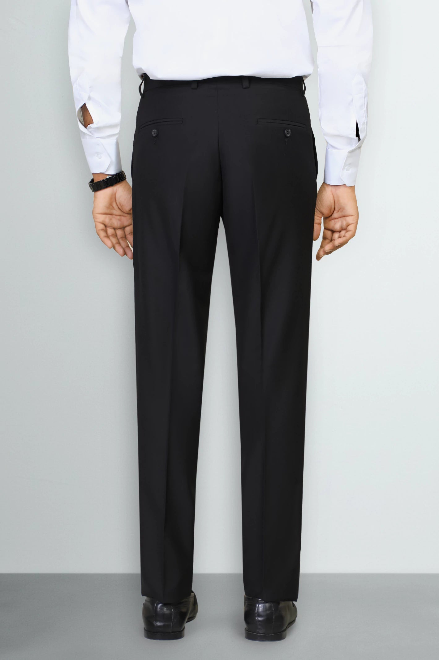 Black Regular Fit Formal Trouser - Image 3