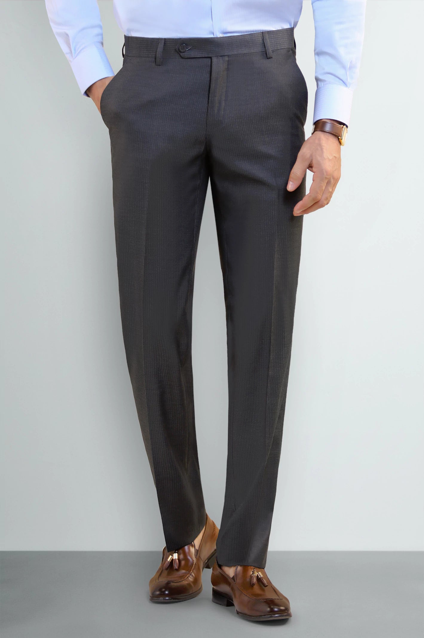 Dark Grey Smart Fit Formal Trouser