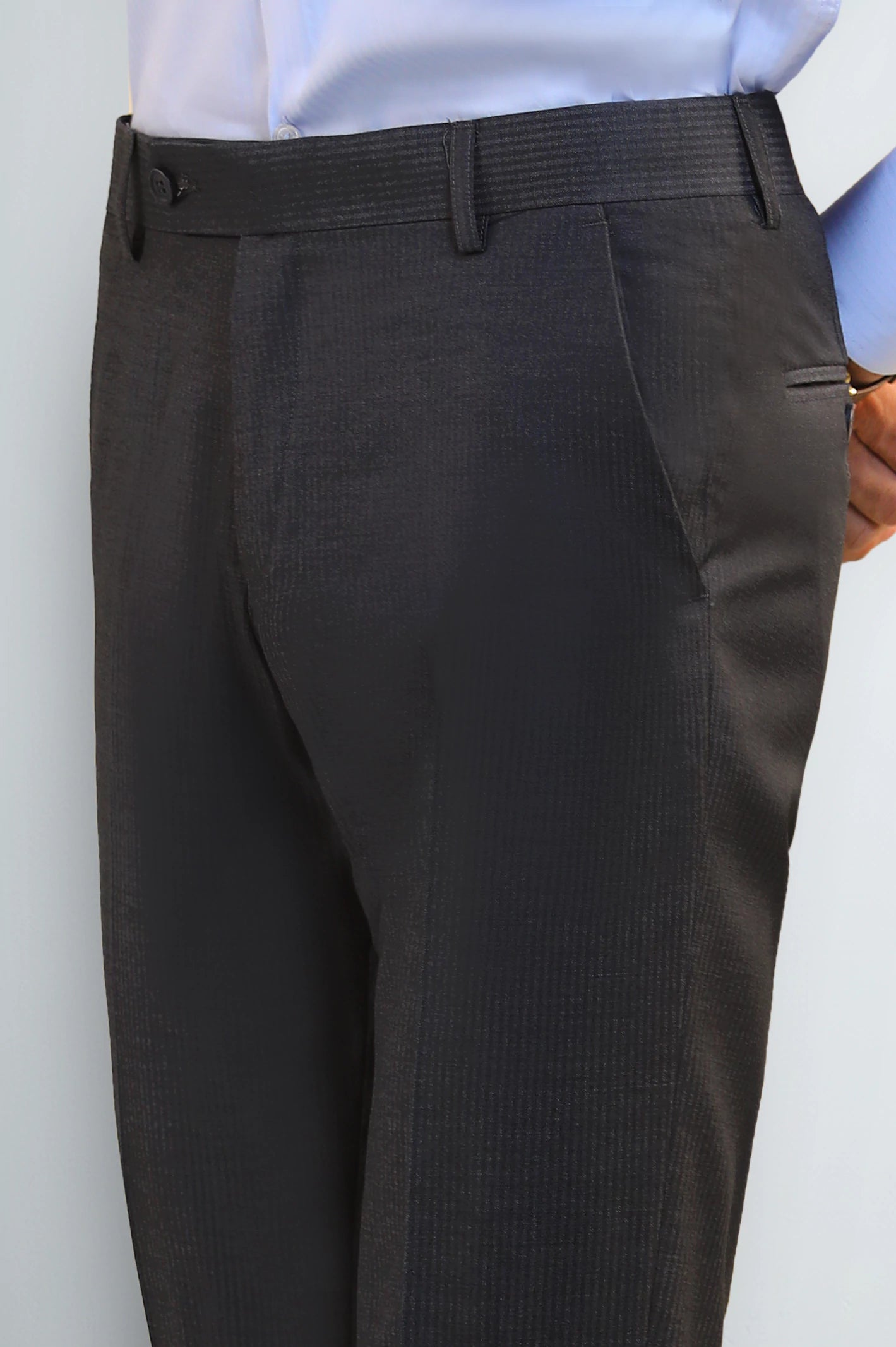 Dark Grey Smart Fit Formal Trouser - Image 2